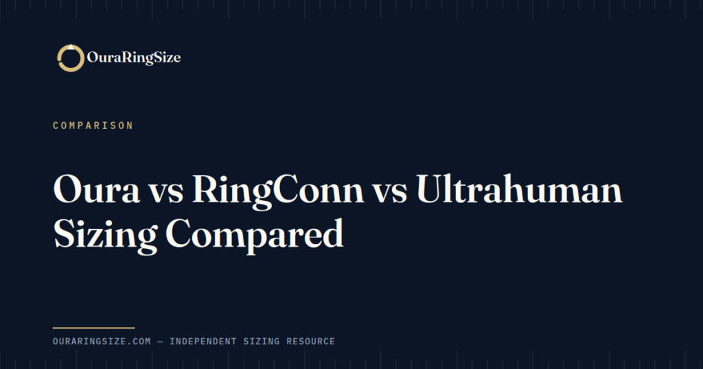 Oura vs RingConn vs Ultrahuman Sizing Compared