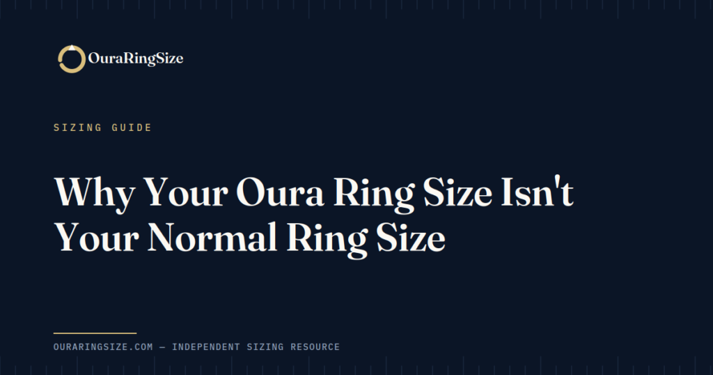 Why Your Oura Ring Size Isn't Your Normal Ring Size